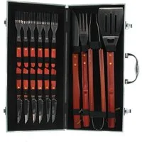 EDCO Grillbesteck-Set Grillbesteck mit Aluminiumkoffer Edelstahl BBQ 45535, (1 tlg)