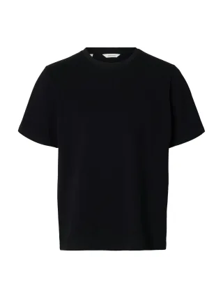 SELECTED MEN - SLMATLAS SS O-NECK TEE NOOS Black - Gr. - L