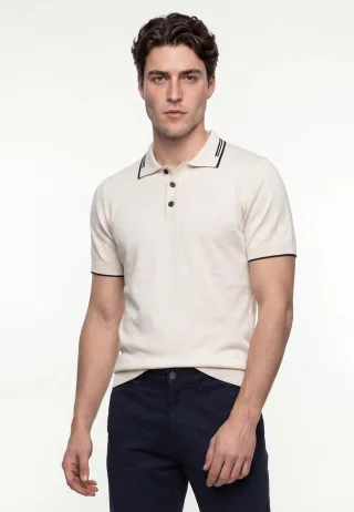 Polo Shirt Kurzarm Strick-Polo Shirt Kurzarm