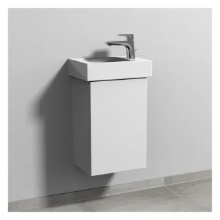 Sanipa 3way Waschtischunterbau zu Geberit iCon Waschtisch mit 1 Tür, Weiß-Soft SM65843