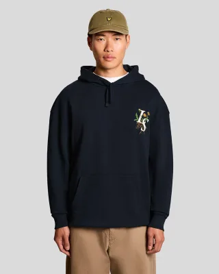 Botanischer Grafik Baumwoll-Hoodie