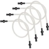 RENZ Milchschlauch Set 4 Stück a 30cm incl. Anschlussnippel, Zubehör für Melitta Kaffeevollautomaten, Schlauch ID= 3mm - AD 6mm