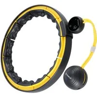 HMS Hula-Hoop-Reifen Hula Hoop mit Zähler und Schwerkraftball Fitnessgerät Fitnessring, verstellbar mit Massagepunkten & Zählerdisplay