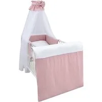 Baby-Delux Babybettwäsche Baby Bettwäsche Set 4-Tlg. Nestchen Waffelpique, Baumwolle, 4 teilig, Bettset für Babybetten 140x70 & 120x60 Musselin