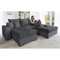COLLECTION AB Ecksofa Josy L-Form, B: 214 cm in Cord, Cord-Mix, Bettfunktion, Bettkasten & 2 Zierkissen, Federkern