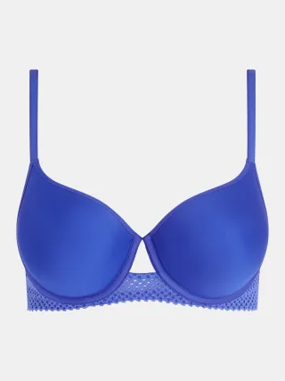 Chantelle Lingerie - Play Bedeckender Memory-BH blue klein - Gr. - 90 B