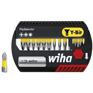Wiha Bit Set FlipSelector Y-Bit 25 mm Phillips, Pozidriv, TORX 13-teilges Set 1/4 zoll C6,3 - 6 Stück - 41827