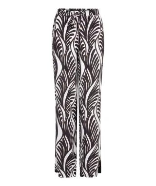 Esqualo - Hose Sommer-Vibes braun/schwarz/weiß - Gr. - 34