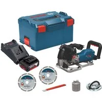 Bosch Professional Nutfräse GNF 18V-40 Mauernutfräse 18 V + 1x Akku 5,0 Ah + Ladegerät + L-Boxx