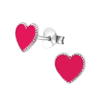 Herz Ohrringe aus 925 Silber