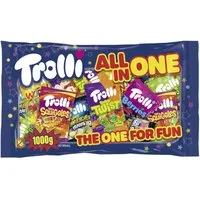 TROLLI Süßigkeit, Trolli All in One the One for Fun Mix bunter Fruchtgummi Spaß 1000g