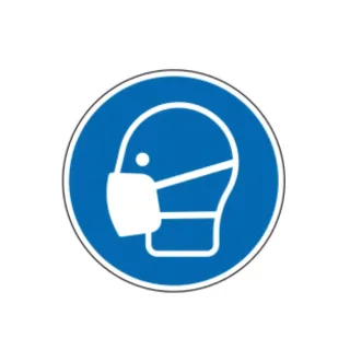 Gebotsschild als Symbol leichten Atemschutz benutzen (K1, 200 x 200 mm)