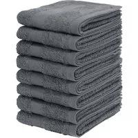 OTTO home Gästehandtücher Vanessa, 8 Gästehandtücher, 30x50cm, in Standard- und Premium-Qualität, Walkfrottee (Set, 8-St), Handtücher mit Bordüre, 100% Baumwolle, einfarbig, weich