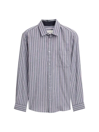 Tom Tailor - Regular Fit Hemd mit Streifenmuster navy red stripe - Gr. - XXXL