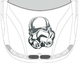Autoaufkleber für die Motorhaube "luke skywalker"