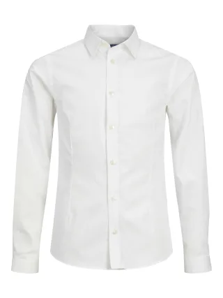 JACK&JONES - JPRPARMA SHIRT L/S NOOS JNR White - Gr. - 164