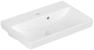 Villeroy & Boch Waschbecken Compact Avento 550x370mm re-eckig 1HL. m. ÜL. Stone White cplus, 4A0055R 4A0055RW