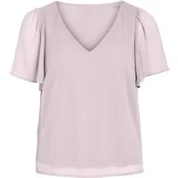 Vila Kurzarmbluse VIFALIA V-NECK S/S TOP - NOOS Cherry Blossom