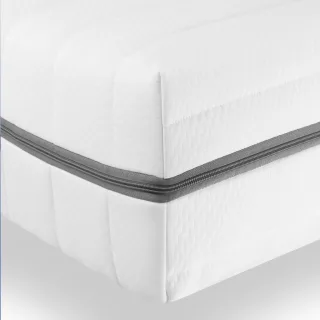 Sleepneo 7-Zonen, Weiß, Textil, H3 + H4, Füllung: Polyester, 200x200 cm, Hergestellt in Deutschland, Medizinisch getestet, Oeko-Tex® Standard 100, aktive Schulterzone, atmungsaktiv, Bezug abnehmbar/waschbar, rundum abnehmbar, für verstellbare Lattenr