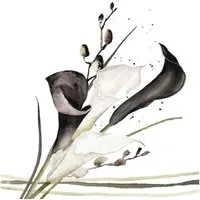 ti-flair Papierserviette, Servietten Papier 33x33cm 3-lagig Calla Blumen Motiv 20 Stück