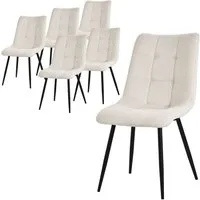 ML-DESIGN Stuhl Esszimmerstühle mit Rückenlehne moderne Design Lounge Küchenstühle (6 St), Polsterstuhl Esstischstühle 6er Set Küchenstuhl Polyester bis 120kg