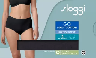 sloggi - sloggi GO Daily Cotton Highwaist 3P schwarz - Gr. - S