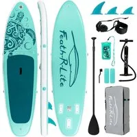 LuxusKollektion Inflatable SUP-Board Aufblasbares Paddle Board Stand Up Paddleboard SUP Zubehör Set Grün