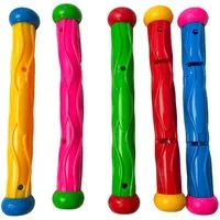 CLTYQ Badespielzeug Tauchstöcke, Poolspielzeug, Unterwasser-Trainings-Pool-Tauchstäbe (5-tlg), für Kinder, verschiedene Farben, Kunststoff
