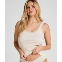 Hunkemöller Pyjama Rippjersey-Top mit Spitze