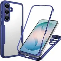 Wigento Handyhülle 360 Grad für Samsung Galaxy S26 mit Display Kameraschutz Blau 6,3 Zoll, 360 Grad Schutz, stoßdämpfend, robust