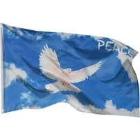 PHENO FLAGS Flagge Peace Flagge Taube 90x150 cm, doppelt gesäumte Fahne mit brillanten und lebendigen Farben