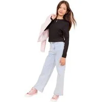 LIPSY Langarmbluse Lipsy Strukturiertes Jersey-Oberteil, Herzanhänger (1-tlg)