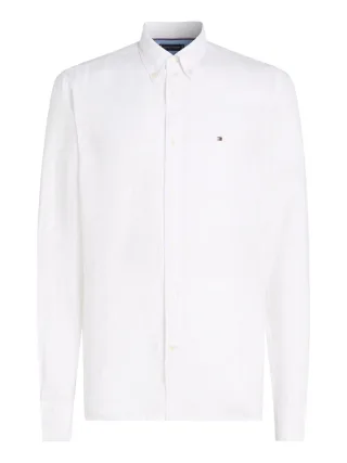 Tommy Hilfiger - Regular Fit: Leinenhemd weiß - Gr. - XXL
