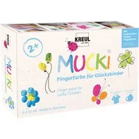 Kreul Fingerfarbe Kreul Mucki Fingerfarbe für Glückskinder 6er Set