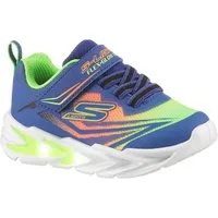 Skechers FLEX-GLOW ULTRA LIGHTS Lauflernschuh Blink,-Klettschuh zum Schlüpfen, Neon, Größenschablone zum Download