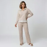 OriginalYou Loungeanzug Damen Loungewear 2-teilig Freizeitanzug mit Stretch One Size 36-40 (36/38 relaxed, 38/40 regular), Soft Silk Jersey
