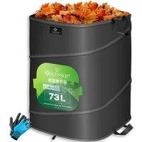 KESSER Gartensack, 73 l, (1-tlg), Pop-Up-Gartensack Laubsack Gartenabfallsack inkl. Handschuhe