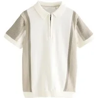 Next Poloshirt Strick-Poloshirt mit RV-Kragen (1-tlg)