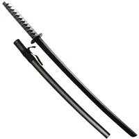 BAY-Sports Holzschwert Set Bokken mit Saya Scheide Katana schwarz Aikido Bokken schwarz, 100 cm, 2 Teile Set Angebot