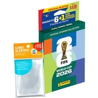 Panini Sammelkarte World Cup 2026 Sticker - 1 Eco-Blister #1 (6 Tüten)+ Hüllen
