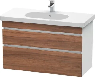 Duravit DuraStyle Waschtischunterbau wandhängend Nussbaum & Weiß Matt 1000x453x610 mm - DS648507918 DS648507918