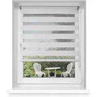 Doppelrollo Premium Klemmfix Doppelrollo / Duo Rollo, 30 x 120 cm, grau, Victoria M., blickdicht, ohne Bohren, freihängend, Klemmfix