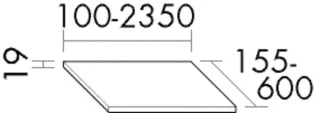 Burgbad Ablageplatte System 30 Preisgruppe 4 Sana 12x352x325 Trend- oder RAL-Farbe Hochglanz APHM998F5348