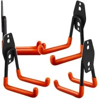 Maclean Wandhalterung MC-442 für Fahrrad, Reifen & Werkstatt, (4-tlg., Haken Werkzeughalter Schlauchhalter Garage Aufhänger 70kg)