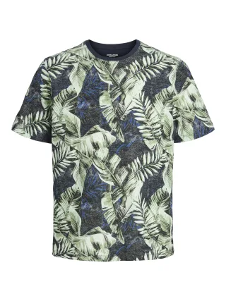 JACK&JONES - JJJEFF AOP TEE SS CREW NECK Sky Captain - Gr. - M