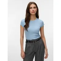 Vero Moda Kurzarmpullover VMSILJE C/S O-NECK POINTELLE PULL NOOS Sommerpulli