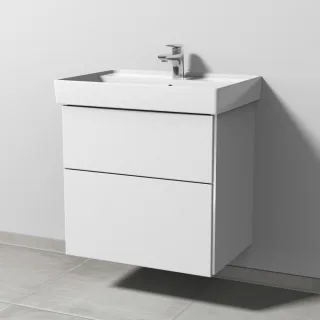 Sanipa 3way Waschtischunterbau zu Villeroy & Boch Collaro Waschtisch mit 2 Auszügen, Weiß-Soft BR83543