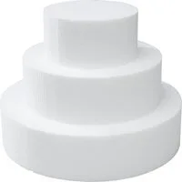 VBS Styropor-Figur Styroporform Torte, 3 Teile