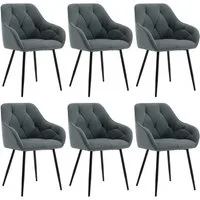 Woltu 4-Fußstuhl (Set, 6 St), Esszimmerstühle ergonomischer aus Samt