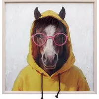 ArtUniverse Gemälde Kunstfell Trendy Horse 60 x 60 cm, Tiermotiv